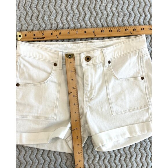 Polo Jeans Co Womens White Rebecca Denim Shorts Size 6 5-Pocket Style Cotton Ble - Picture 7 of 8